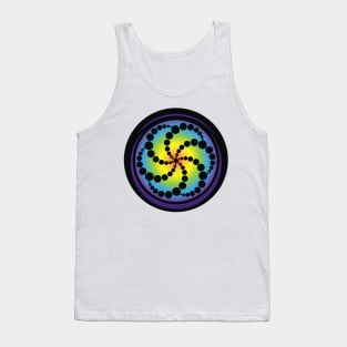 Hex Spiral Crop Circle Tank Top